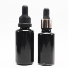 in stock 1oz uv black glass dropper bottle for essential oil serum VB-26B